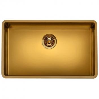 Fregadero Bajo Encimera SMEG VSTR71BRX, 80 cm, Una Cubeta, Bronce