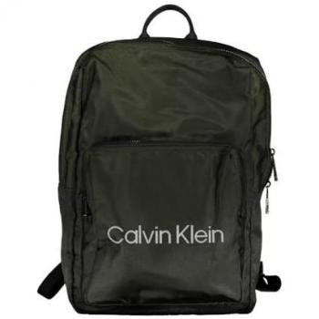 Eco Chic Green Backpack with Laptop Space - Calvin Klein, Backpacks, male, Green, Size: ONE SIZE, Green Polyester Backpack