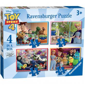 Puzzle Ravensburger Disney Toy Story 4 - 4 en 1 (12, 16, 20, 24 piezas) para niños a partir de 3 años
