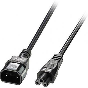 Lindy 5m IEC C14 a IEC C5 Cloverleaf Power Cable de extensión - Negro