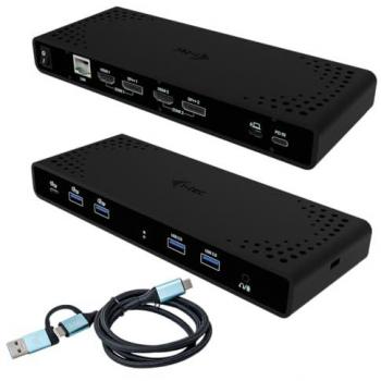 Estación de Acoplamiento Universal Doble 4K con Power Delivery 85W (USB-C, 10 Puertos)