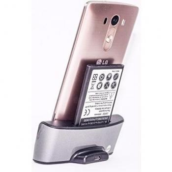 Mondpalast @ Negra Black Cargador Base Dock docking station + 2X 2800 mah batería Para LG G3