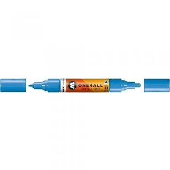 Marcador Molotow One4All Recargable Acrílico Azul Intenso Punta 1,5mm y 4mm