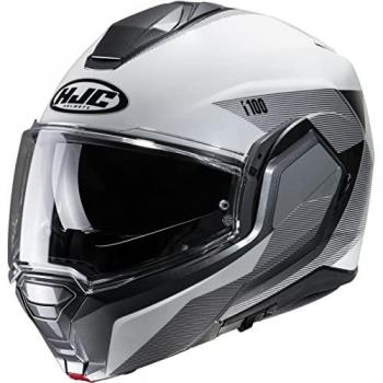 Casco HJC i100 Beston MC5 - Motopasión Store, Casco HJC i100 Beston - Gris Blanco (M)