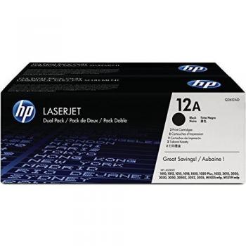 HP 12AD Laserjet Original Toner Cartridge Standard Capacity 2 x 2,000 Pages Pack of 2 Black