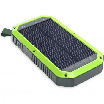 Powerbank Solar Inalámbrico 10000mAh LiPo Verde y Negro