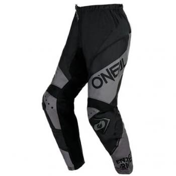O'Neal Pantalones de Cross Element Racewear V.24 Negro-Gris, Máxima Libertad de Movimientos, Diseño Ligero, Transpirable y Duradero, Talla 38