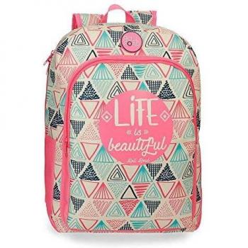 Roll Road Life Mochila Escolar Adaptable a Carro Multicolor 30x40x13 cms Poliéster 15.6L