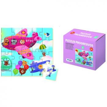 Puzzle educativo infantil Dohe - 24 piezas - doble capa de cartón y contrachapado - estimula la imaginación y el razonamiento - colores atractivos