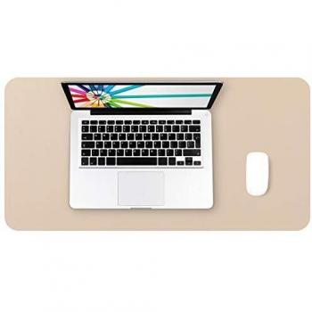 DOBAOJIA Alfombrilla de Ratón Extendida Mousepad Tapete de Escritura Estera Oficina Alfombrilla de Escritorio Protector Escritorio, Cuero PU Impermeable + Gamuza Antideslizante