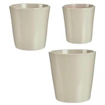 Set de Macetas Gris Arcilla (6 Unidades)