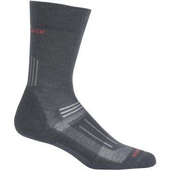 Icebreaker Hike Light Crew Socks, Primavera/Verano, Mujer, Color Monsoon/Poppy Red, tamaño Medium