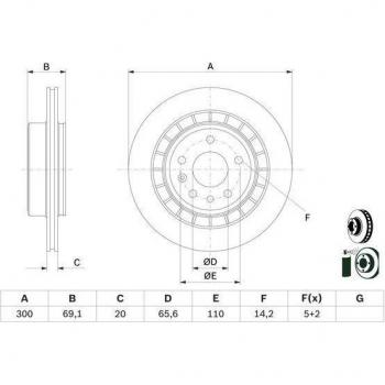 Disco de freno BOSCH 0 986 479 D49