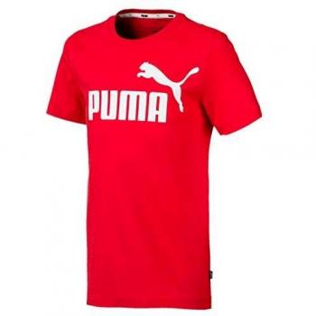 PUMA ESS Logo tee B Camiseta, Niños, High Risk Red, 164