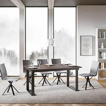 Mesa extensible 90x160/220 cm Bandos Estructura Nogal Anthracita