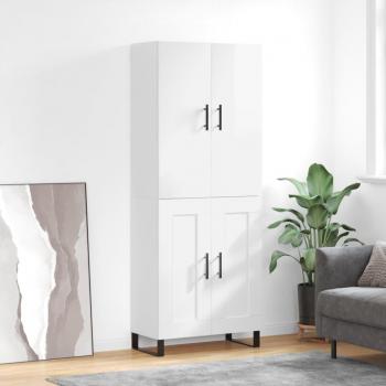 Armario alto blanco pulido 69,5x34x180 cm madera multicapa
