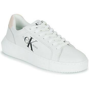 Calvin Klein Jeans CHUNKY CUPSOLE MONOLOGO W Women's White Sneakers (Trainers) - EU41/US11