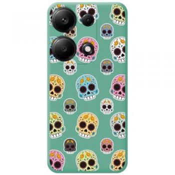 Funda Silicona Líquida Verde Catrina para Xiaomi Poco M6 Pro 4G con Dibujos