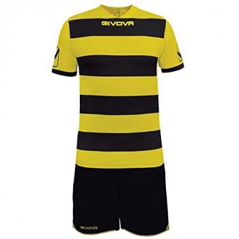 Givova Conjunto de rugby Camiseta con pantalones cortos negro/amarillo M