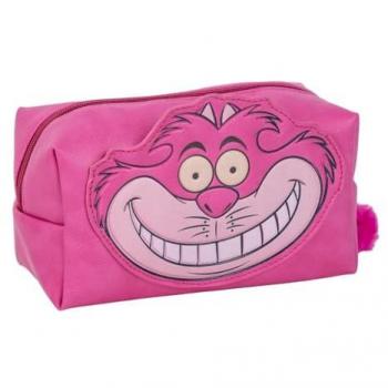 Neceser de Viaje Disney Alicia en el País de las Maravillas - Gato de Cheshire - Rosa - Gran Capacidad y Cierre de Cremallera