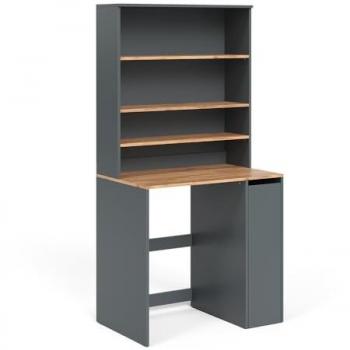 Armario para lavadora Viktor, Antracita/Roble Dorado, 93.6 x 88.2 cm, 2 partes con armario y estante