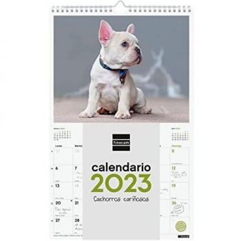 Finocam - Calendario 2023 Imágenes de Pared Espiral para Escribir Enero 2023 - Diciembre 2023 (12 meses
