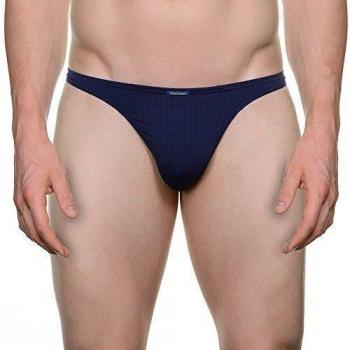 Bruno Banani String Check Line - Tanga para hombre, color blau