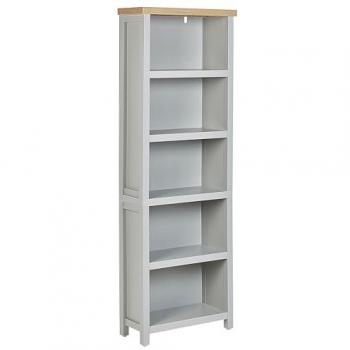 Librería Escandinava Clio de 5 Balas en Tablero de Partículas Gris Claro y Madera Clara