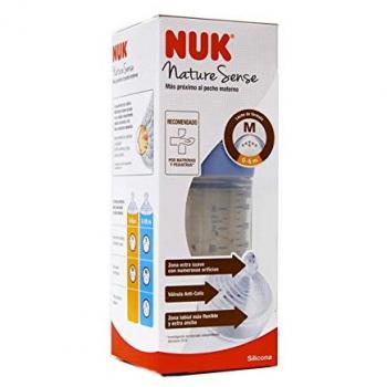 Nuk Nature Sense Silicone Baby Bottle 260ml 0-6 Months
