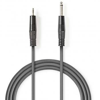 Cable de Audio Estéreo Nedis 2X 6.35mm M-3.5mm M 3.0m Gris