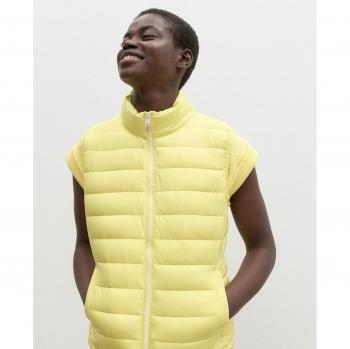 Chaleco de abrigo acolchado con cremallera para mujer