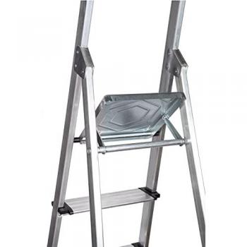 Escalera Doméstica Aluminio Profesional 5 Peldaños 12 cm Grosor WOLFPACK LINEA PROFESIONAL