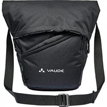 Bolsa Mensajera Vaude SortYour Business - 16+9L, Negra, Organizador Multifuncional para Bicicleta y Uso Diario