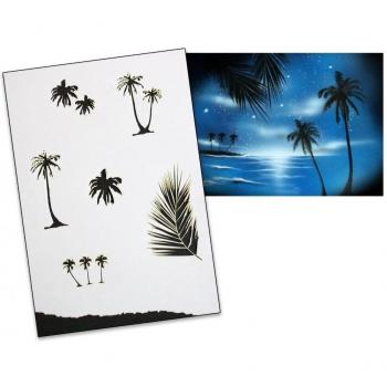 UMR-Design AS-036 palm Plantilla para aerografía Step by Step Size L