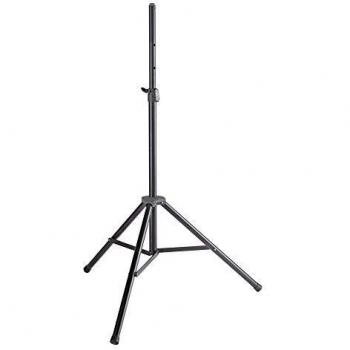 K&M 21471 Aluminum Speaker Stand, Adjustable Height 53.425 - 81.299 inches, Black