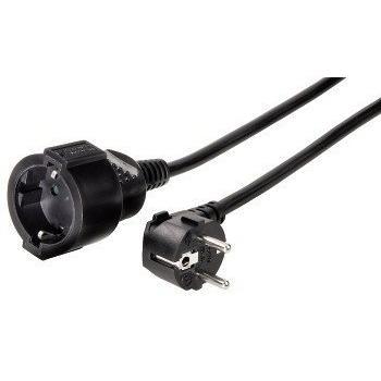Hama 047870 - Cable de corriente M-H, alargo de tipo schuko, 5 m, color negro
