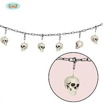 Guirca Cadena 170 Cm con 6 Calaveras de 10 Cm