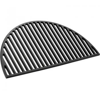 Parrilla Semicircular de Hierro Fundido 49,8 x 24,3 x 0,9 cm para Barbacoa - Accesorios BBQ Ideal para Carne, Pescado y Verduras