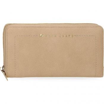 Pepe Jeans Diane Cartera para Mujer con Cremallera Beige, 19.5x10x2 cm