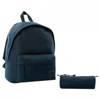 Pack mochila + estuche Kalex - Salute, modelo Kalex, estuche redondo, mochila para ordenador portátil de 14 pulgadas, 2 bolsillos, organizador interno con llavero extraíble, correas en S, color