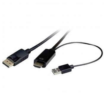 Cable Adaptador HDMI a DisplayPort 1.0 m 4K 60Hz Schermato Negro