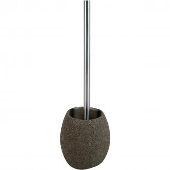 BATHSTAGE B-STONY - Escobillero con base, 37,5 x 13 x 11,5 cm, color marrón