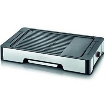 Severin PG 8610 Plancha eléctrica XL, Negro/Acero, 2300 W-39 X 27 cm