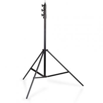 Walimex pro AIR 355 Soporte de luz - Trípode con suspensión de aire, altura máx. 355 cm, carga 8 kg, alto y estable, aluminio, para estudio de fotografía o exterior con bolsa