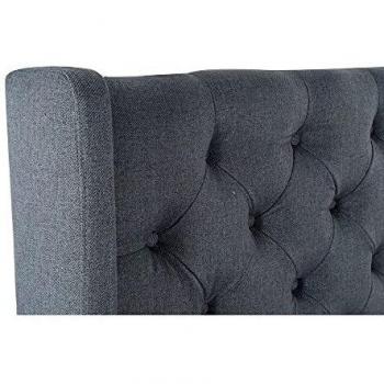 Cabecero de Cama DKD Home Decor Azul Poliéster Madera MDF