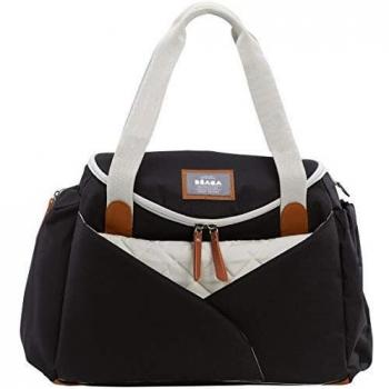 BÉABA Bolso de Pañales Sydney II, Con Colchón Cambiador para Bebé, Modulable, Gran capacidad, Múltiples compartimentos, Multifunción para Maternidad Hospital, Carrito, Viaje, Negro