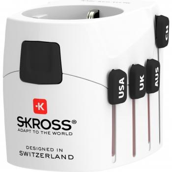Adaptador de Viaje Universal SKROSS PRO, 6.3A max., Earthed, Compatible con Todo el Mundo