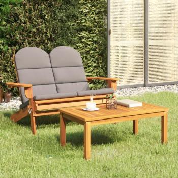 Adirondack 2-Piece Garden Lounge Set Solid Acacia Wood