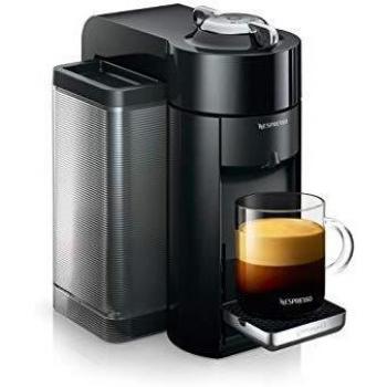 Cafetera Espresso De'Longhi Vertuo Evoluo ENV135B con Sistema de Extracción Patente, 1 Taza, Metal, Color Negro