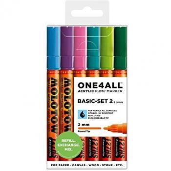Acrylic marker One4All 127HS 2mm Wallet BasicSet